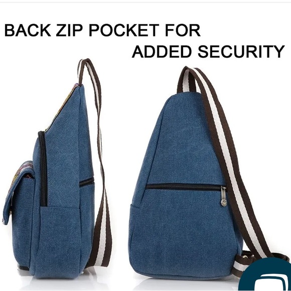 Denim Embroidered Messenger /Sling Bag Hobo Style - Picture 4 of 8